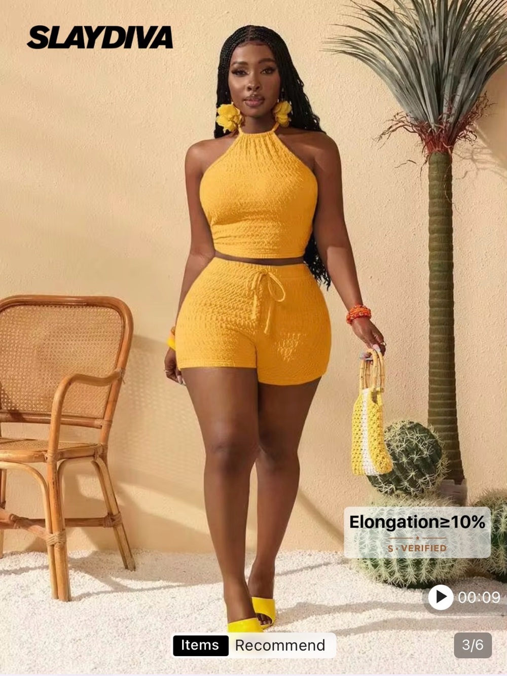 Two piece mustard textured fabric set sz S